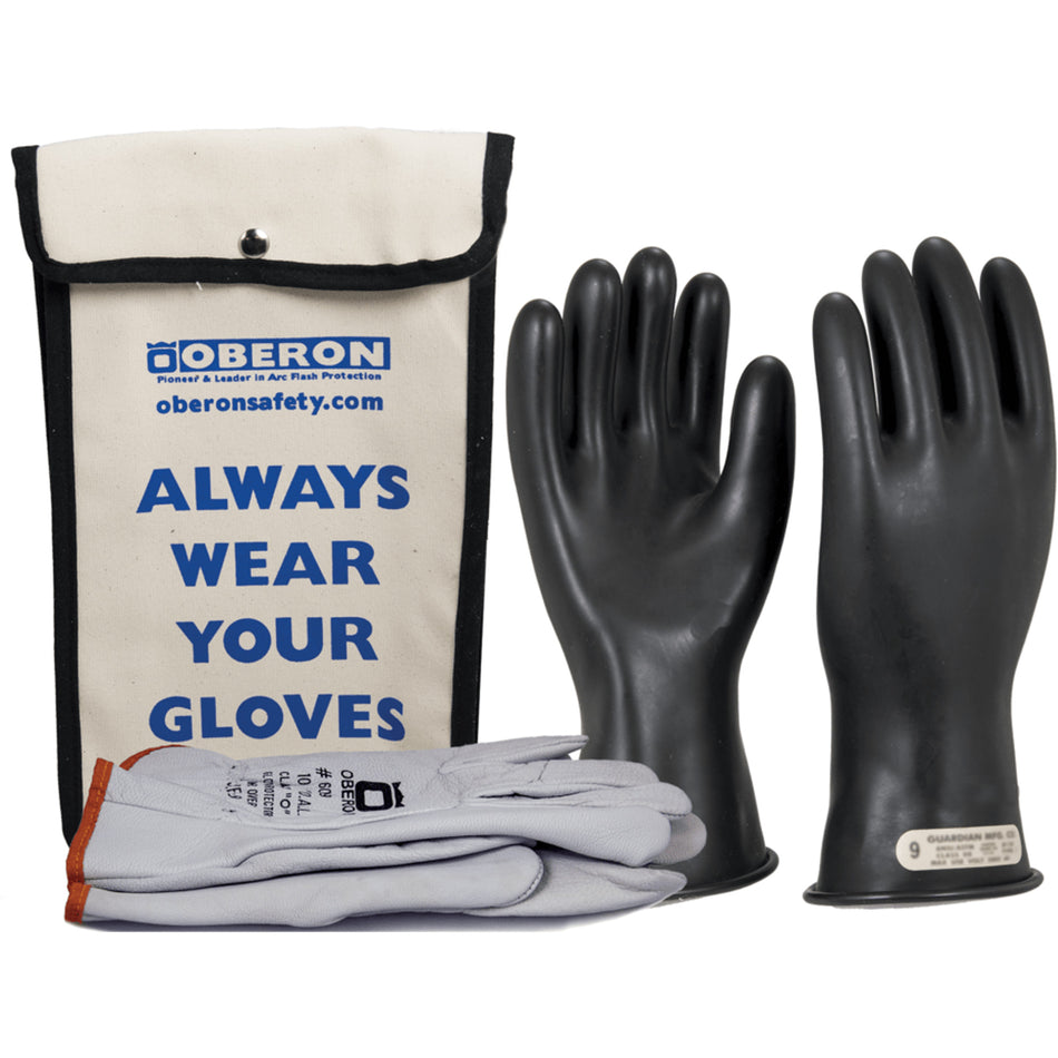 Class 00 Rubber Electrical Glove Kit - SHO329