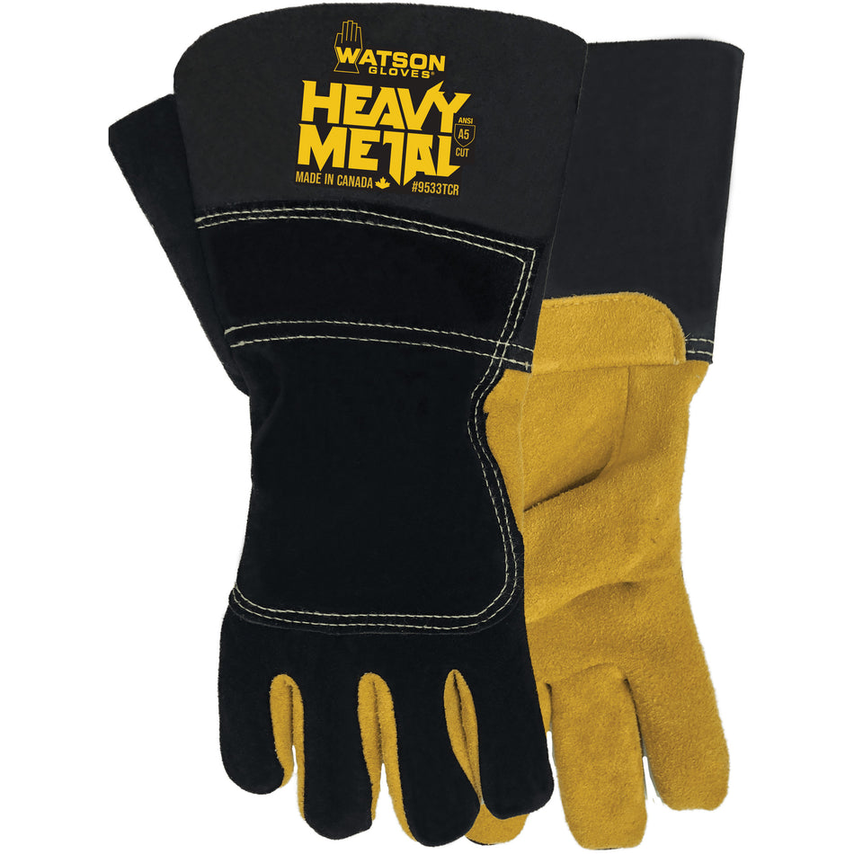 Black Velvet Winter Heavy Metal Welding Gloves - SHO893