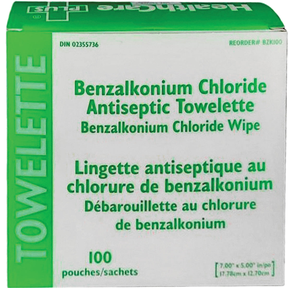 BZK Benzalkonium Chloride Towelette - SHP016