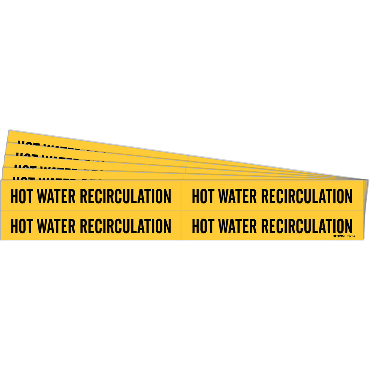 ""Hot Water Recirculation"" Pipe Markers - SI004