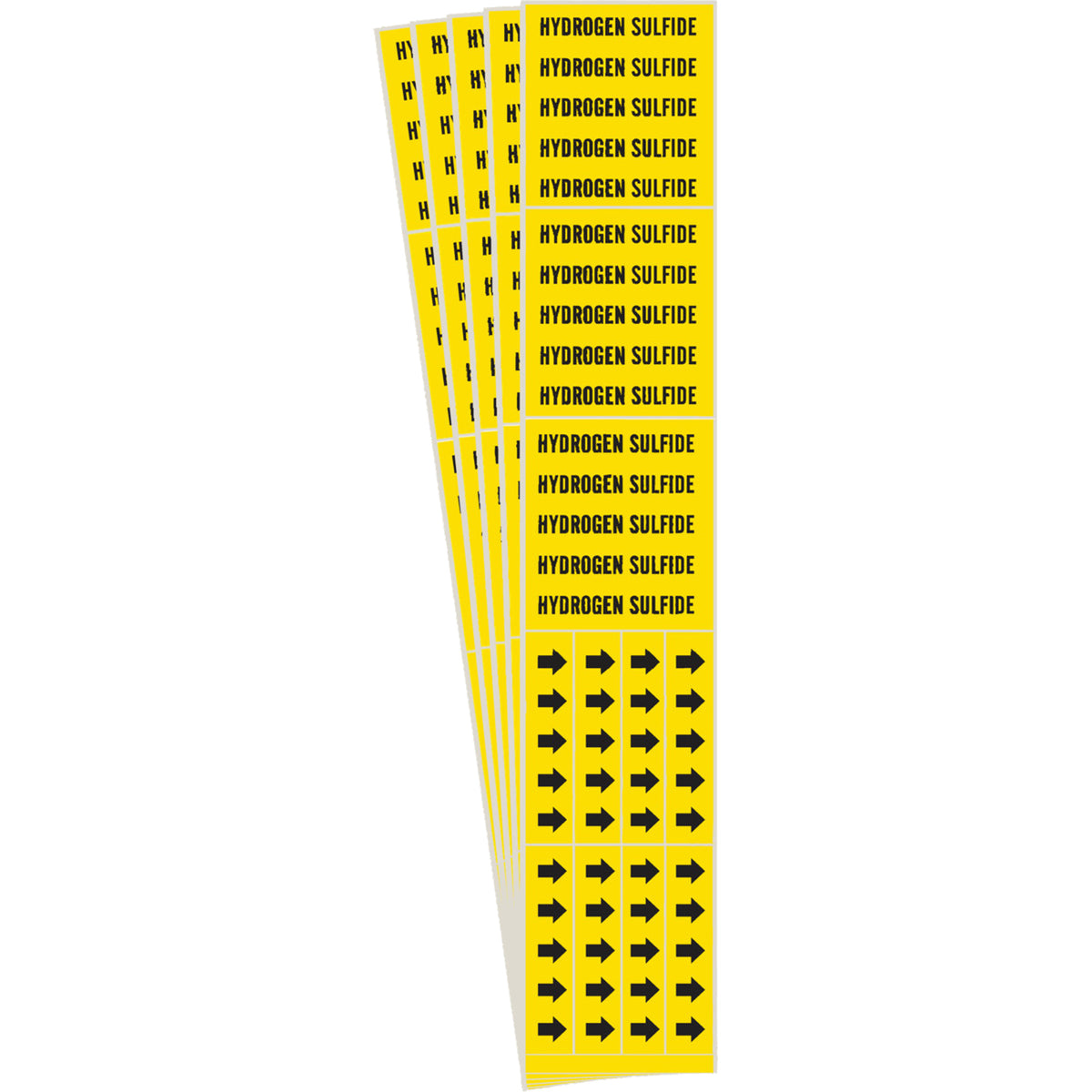 ""Hydrogen Sulfide"" Pipe Markers - SI053