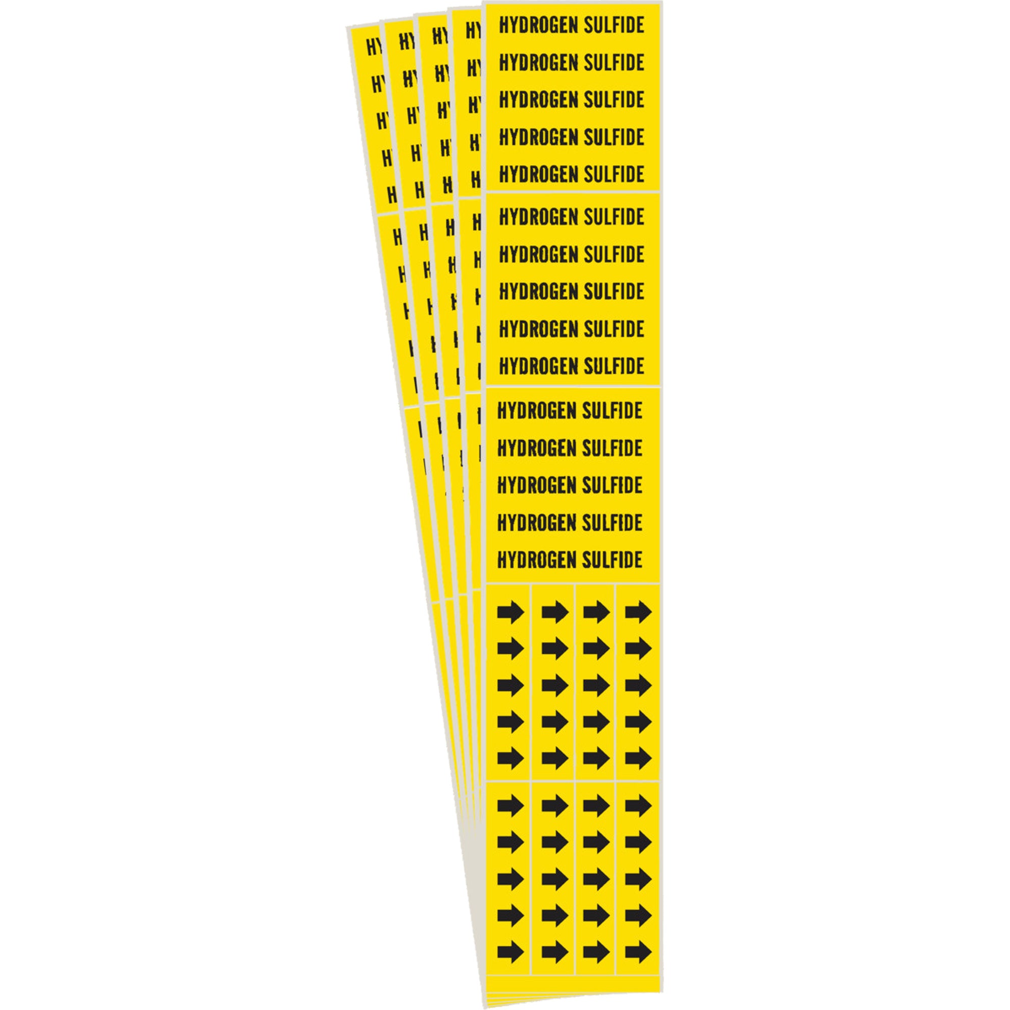""Hydrogen Sulfide"" Pipe Markers - SI053