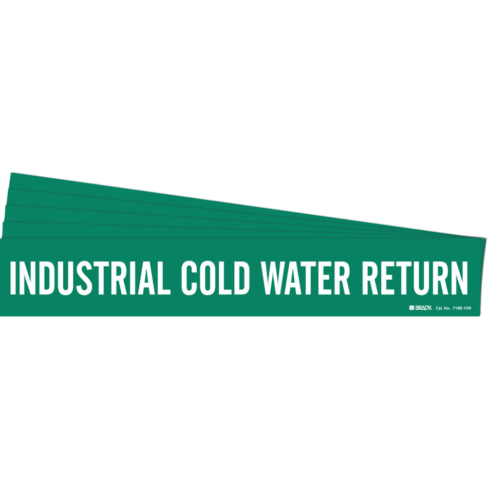 ""Industrial Cold Water Return"" Pipe Marker - SI054