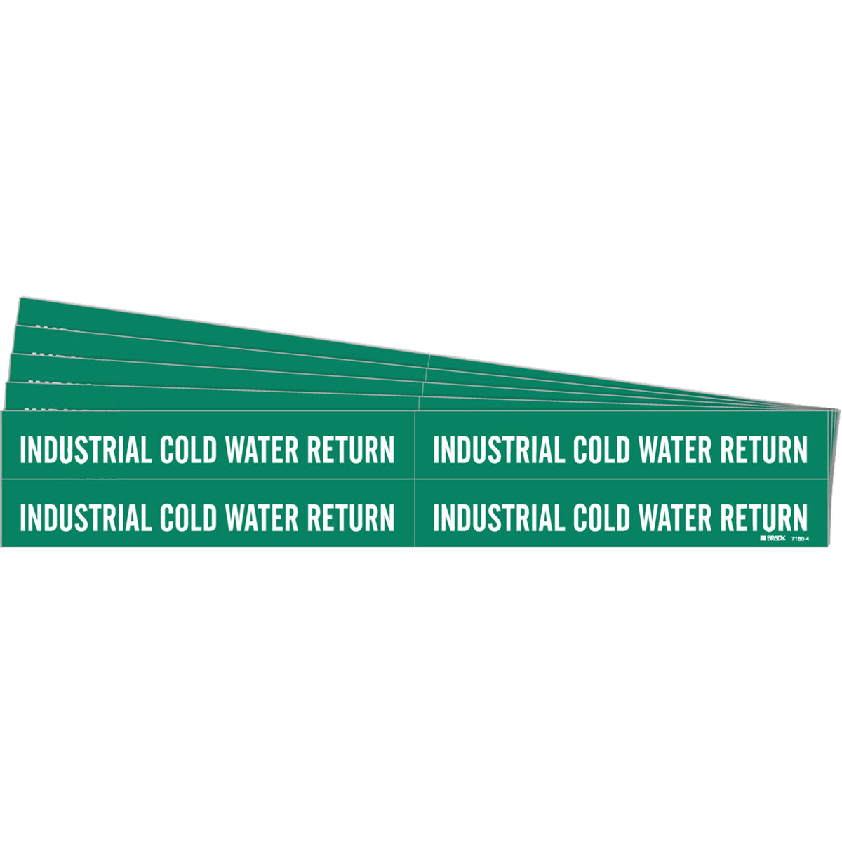 ""Industrial Cold Water Return"" Pipe Markers - SI056