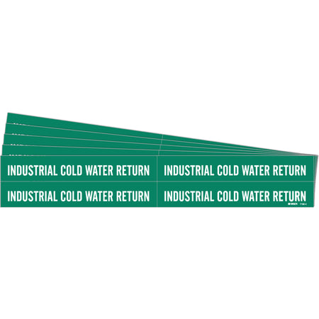 ""Industrial Cold Water Return"" Pipe Markers - SI056