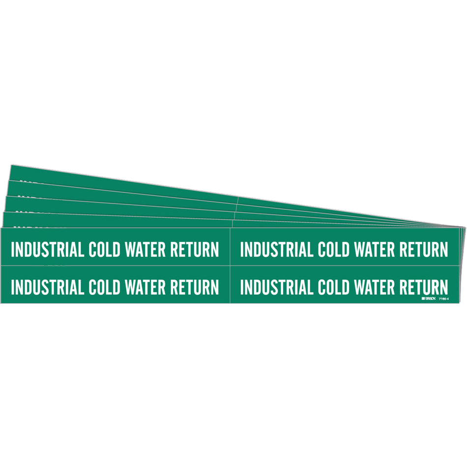 ""Industrial Cold Water Return"" Pipe Markers - SI056