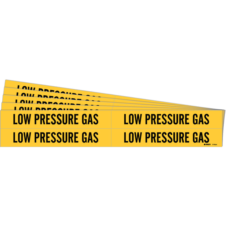 ""Low Pressure Gas"" Pipe Markers - SI120
