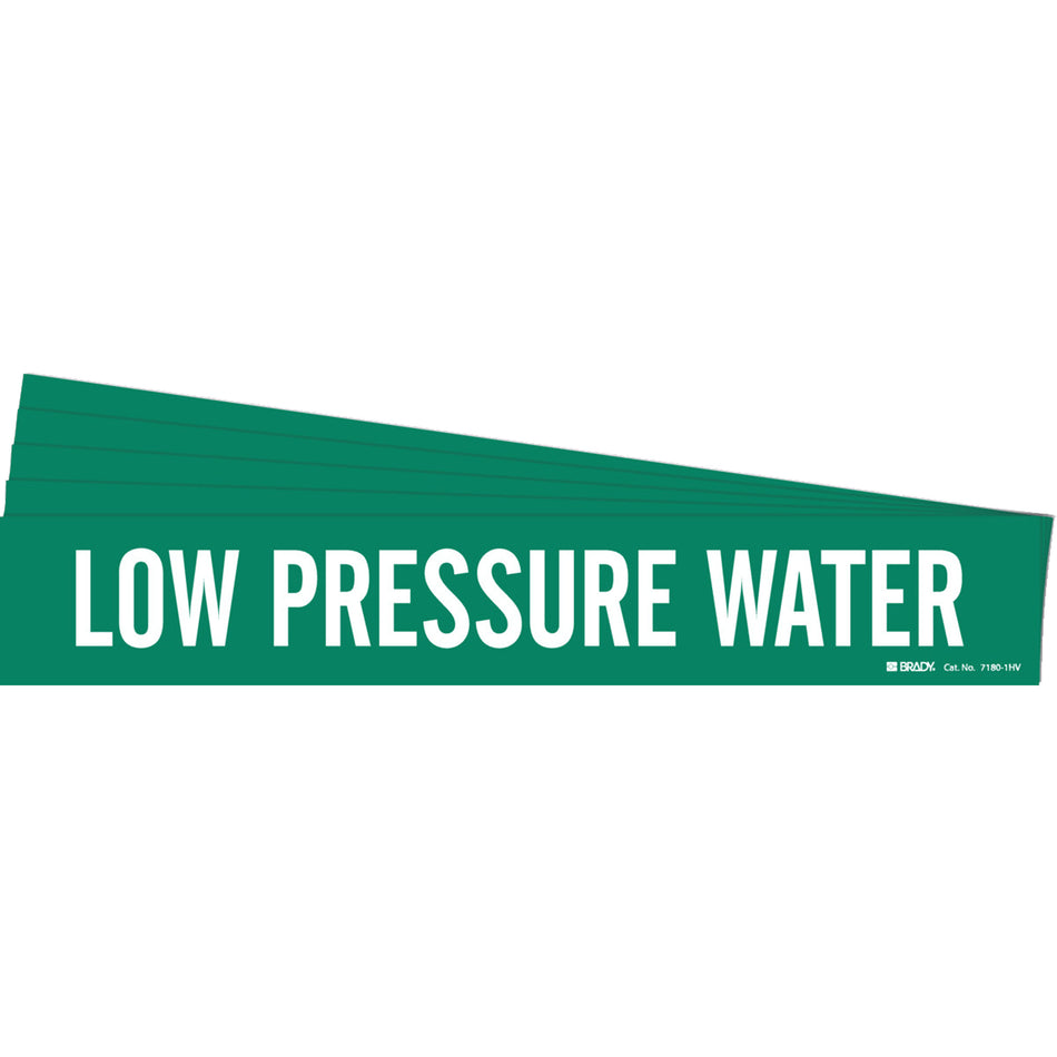 ""Low Pressure Water"" Pipe Marker - SI134
