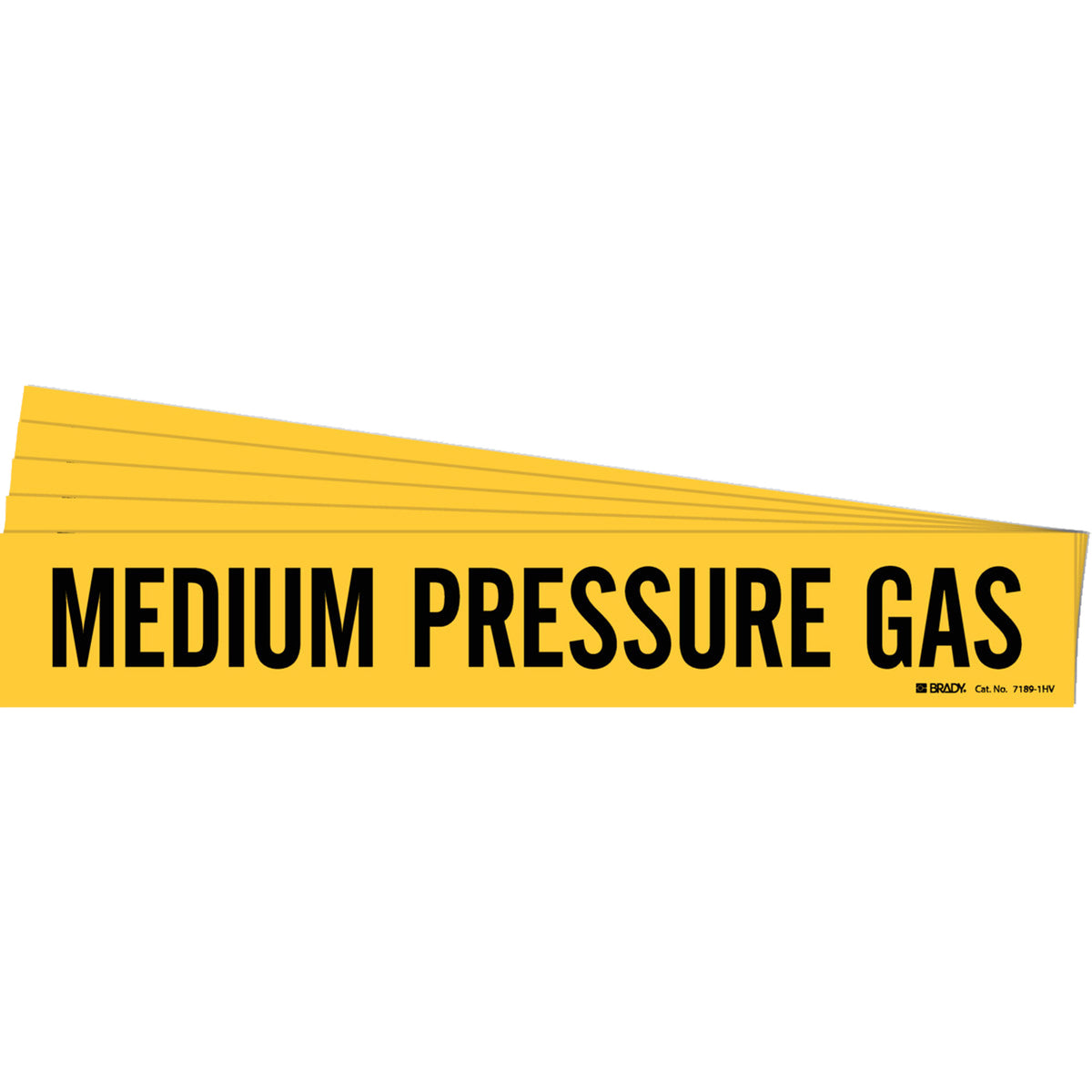 ""Medium Pressure Gas"" Pipe Marker - SI154