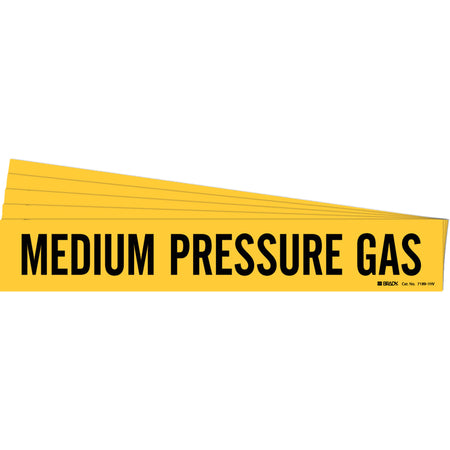 ""Medium Pressure Gas"" Pipe Marker - SI154