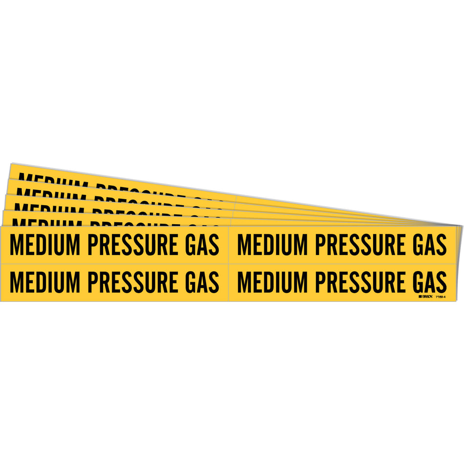 ""Medium Pressure Gas"" Pipe Markers - SI156