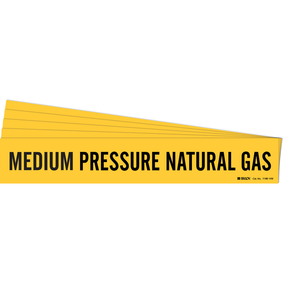 ""Medium Pressure Natural Gas"" Pipe Marker - SI158