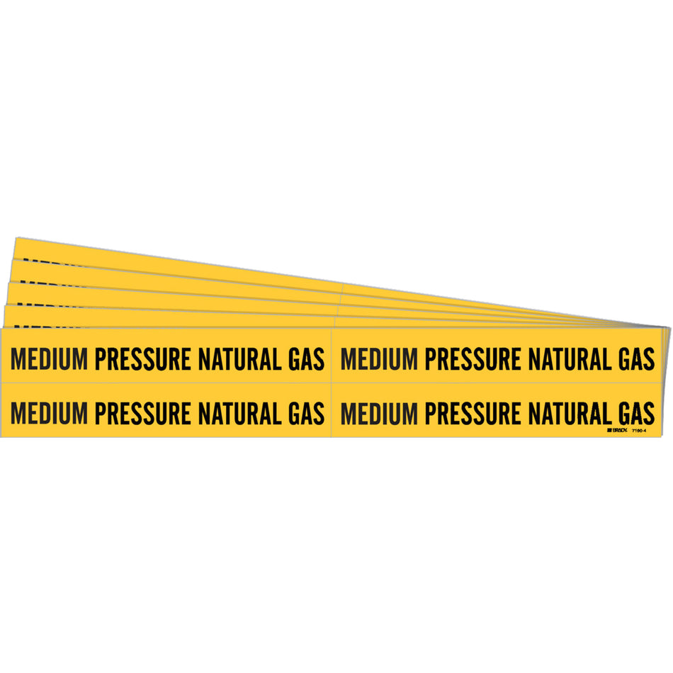 ""Medium Pressure Natural Gas"" Pipe Markers - SI160