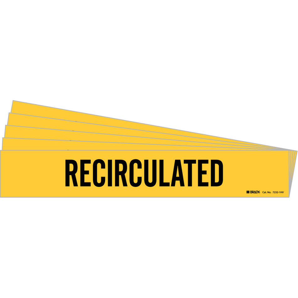 ""Recirculated"" Pipe Marker - SI314