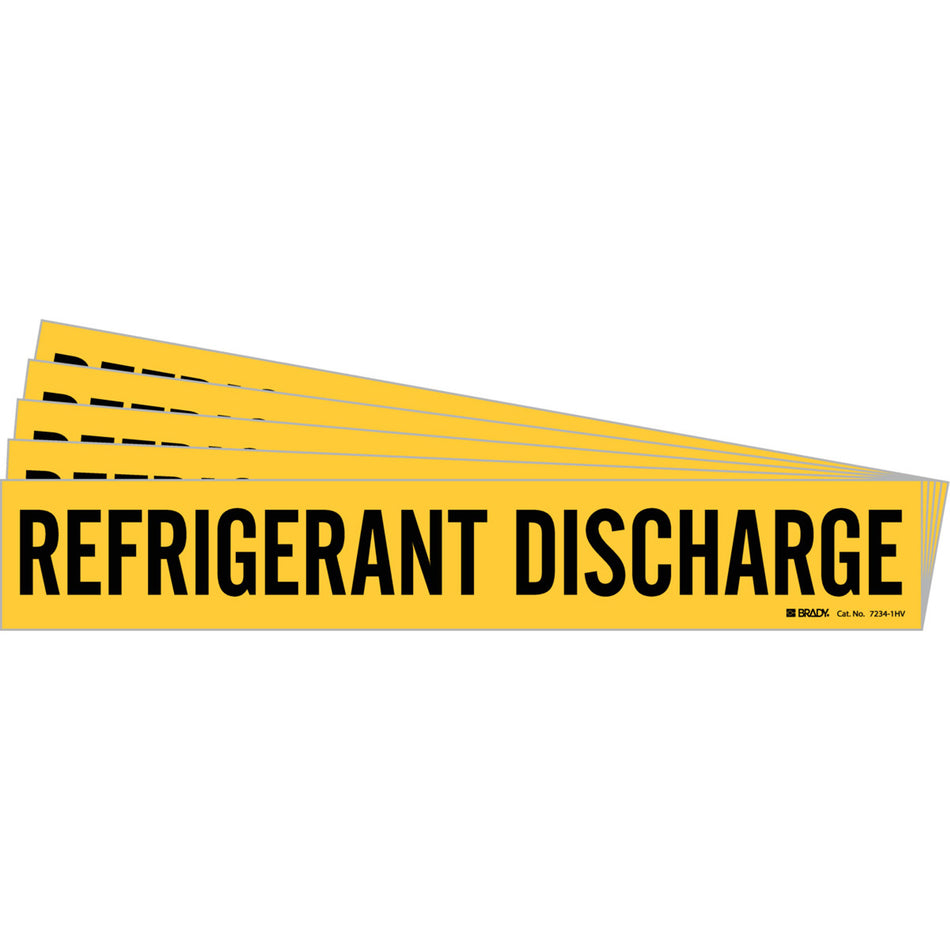 ""Refrigerant Discharge"" Pipe Marker - SI322