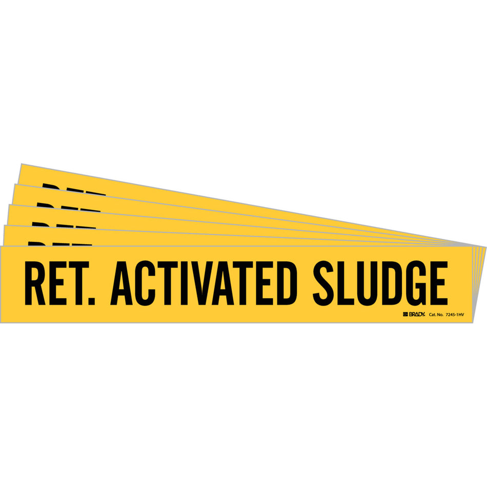 ""Ret. Activated Sludge"" Pipe Marker - SI366