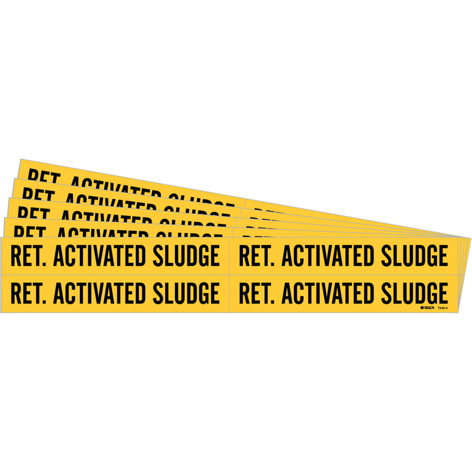 ""Ret. Activated Sludge"" Pipe Markers - SI368