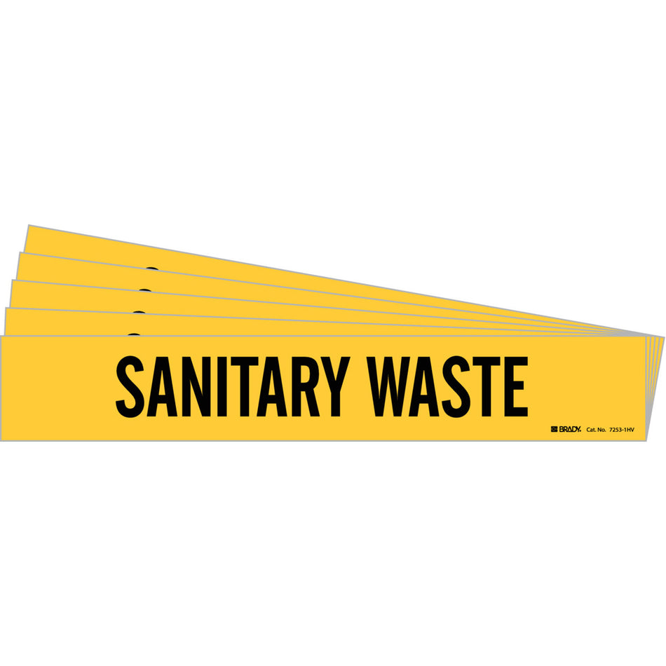 ""Sanitary Waste"" Pipe Marker - SI398