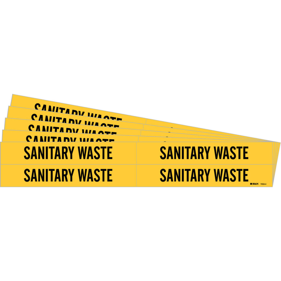 ""Sanitary Waste"" Pipe Markers - SI400