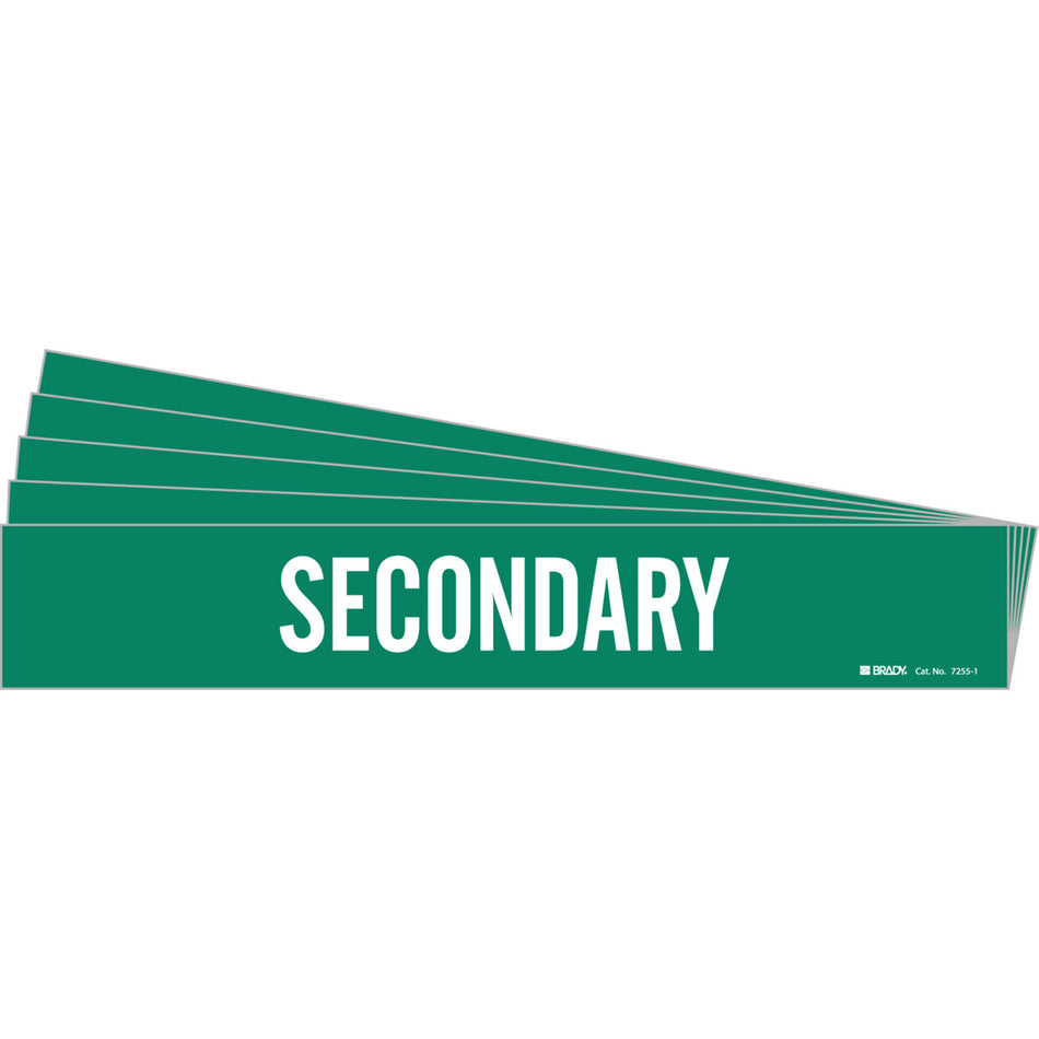 ""Secondary"" Pipe Marker - SI407