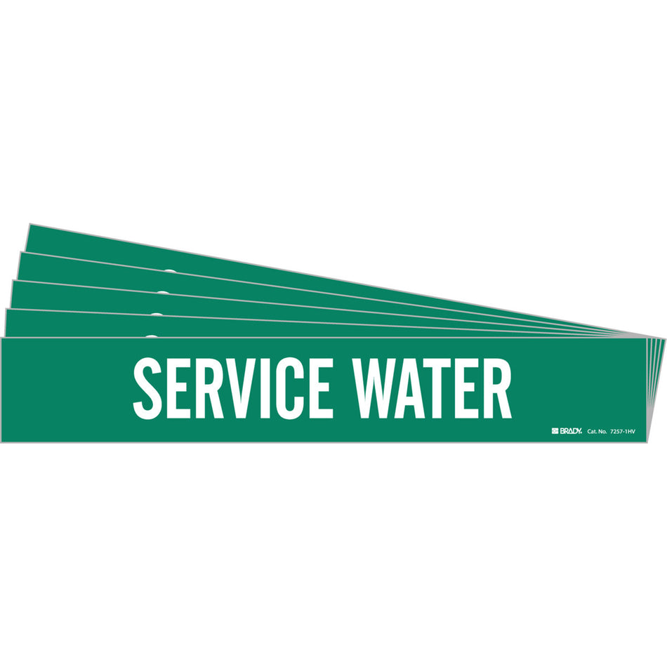 ""Service Water"" Pipe Marker - SI414