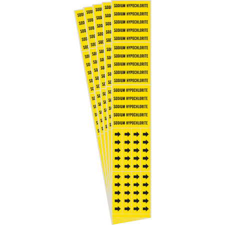""Sodium Hypochlorite"" Pipe Markers - SI445