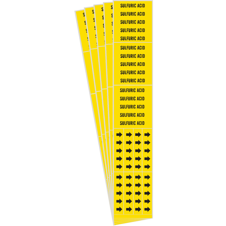 ""Sulfuric Acid"" Pipe Markers - SI505