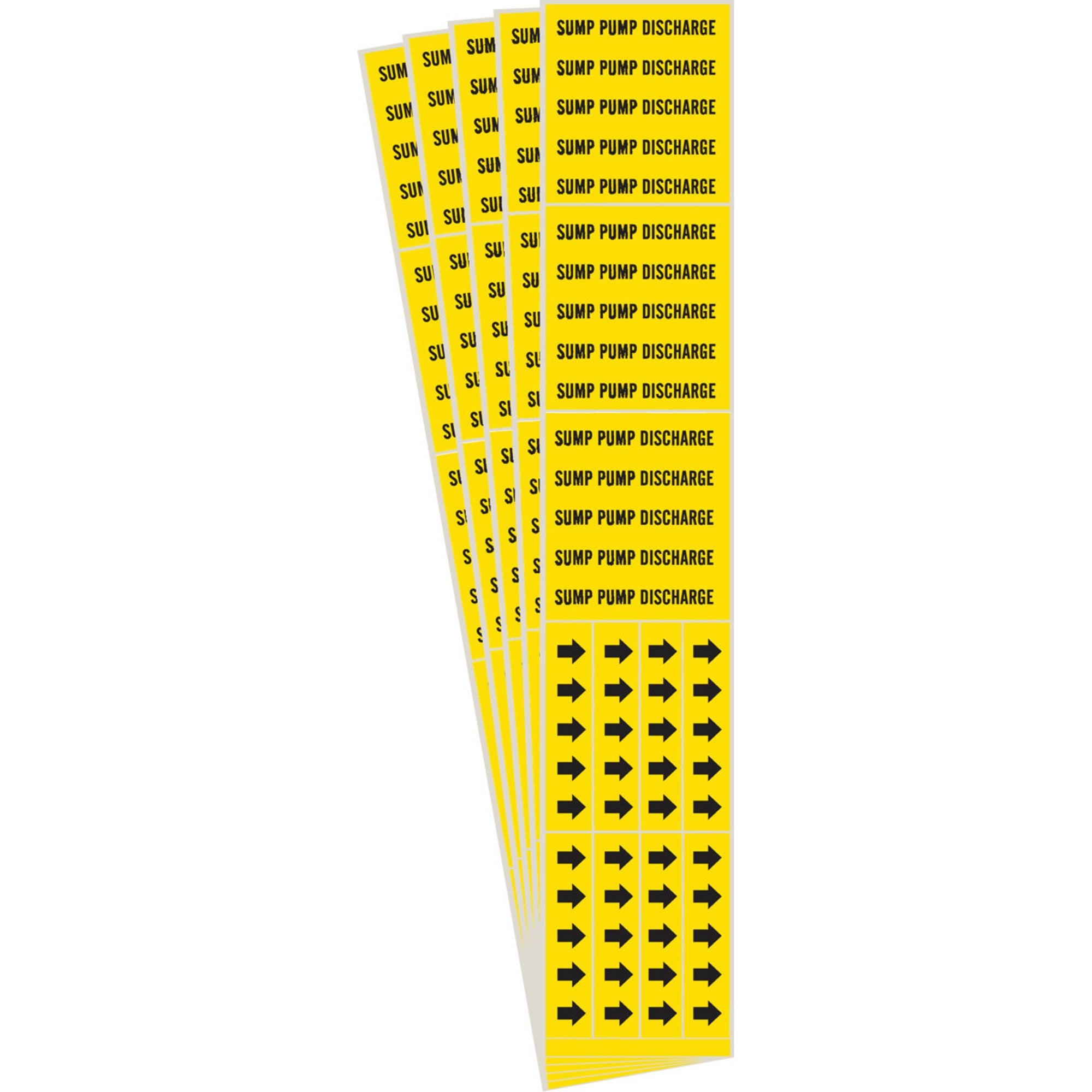 ""Sump Pump Discharge"" Pipe Markers - SI509