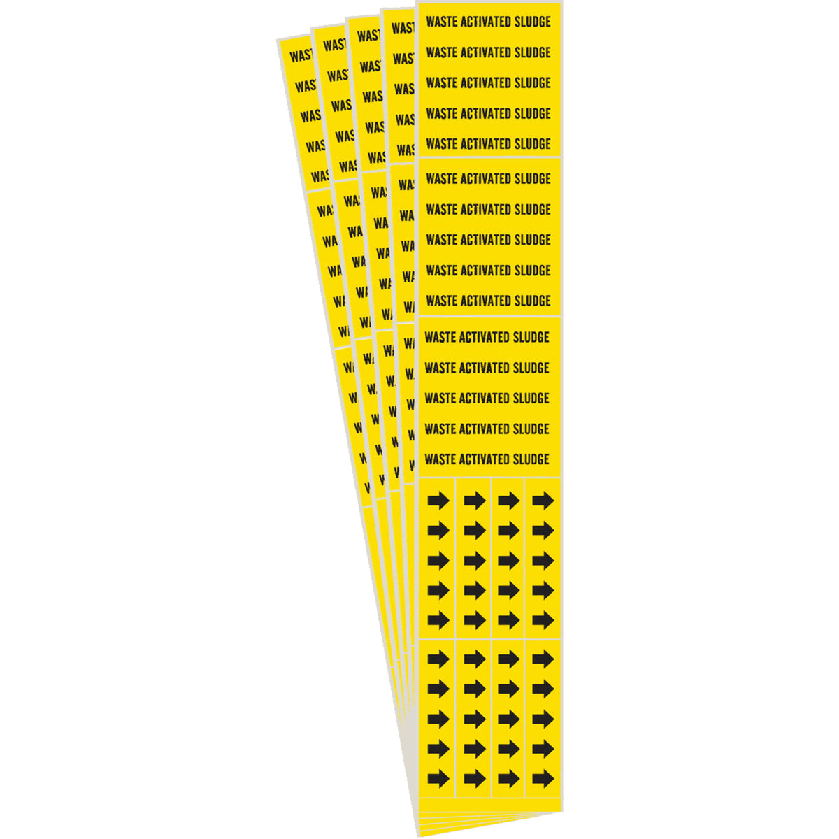 ""Waste Activated Sludge"" Pipe Markers - SI589