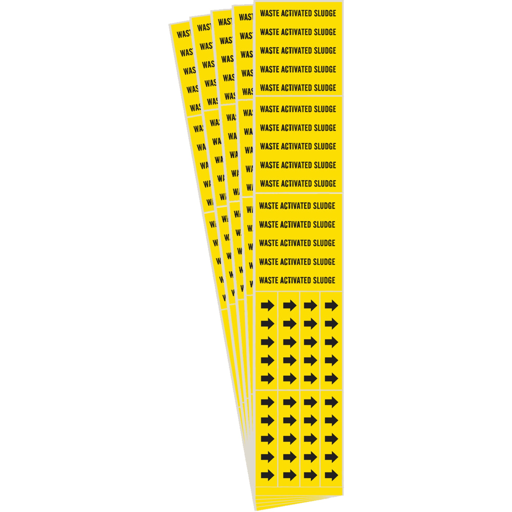 ""Waste Activated Sludge"" Pipe Markers - SI589