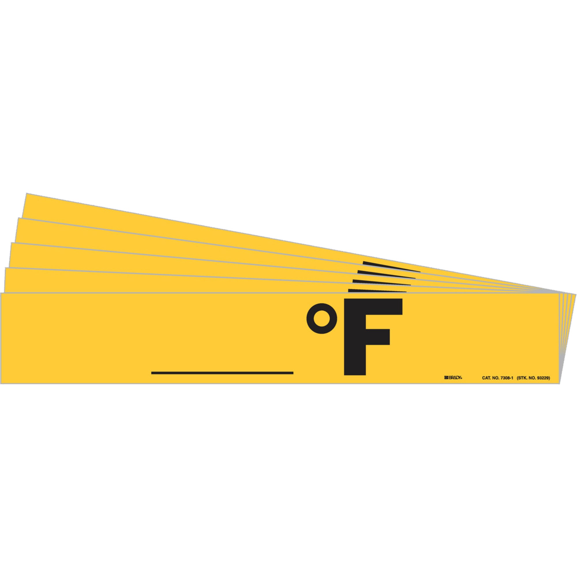 ""°F"" Pipe Markers - SI619