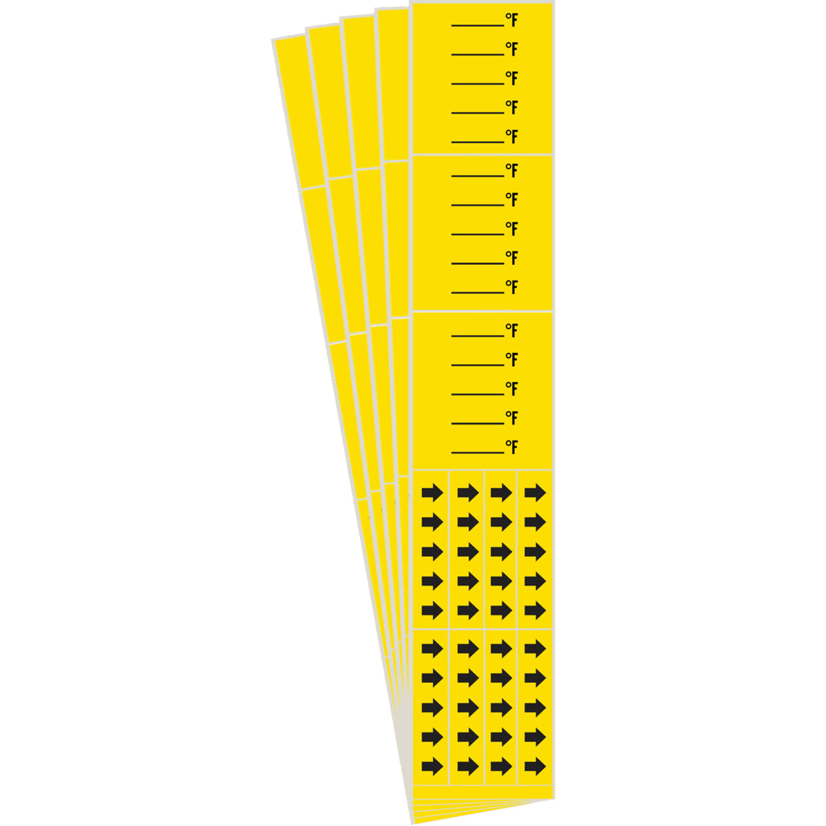 ""Blank °F"" Pipe Markers - SI621