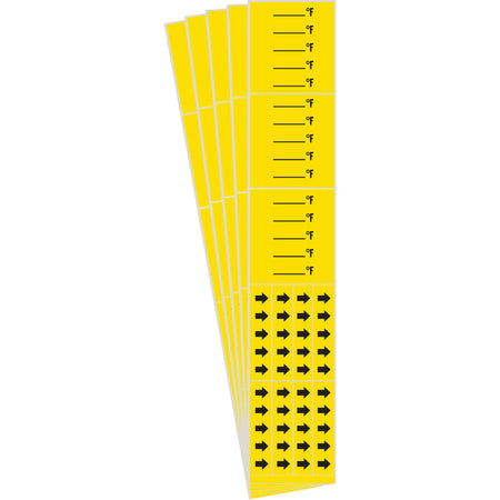 ""Blank °F"" Pipe Markers - SI621