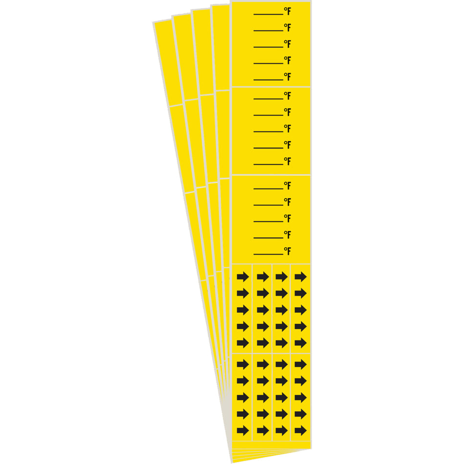 ""Blank °F"" Pipe Markers - SI621