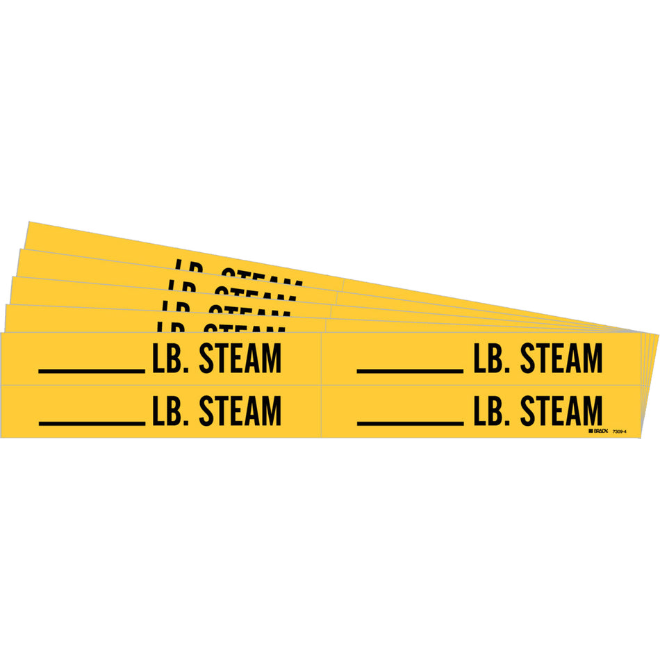 ""Blank LB. Steam"" Pipe Markers - SI624