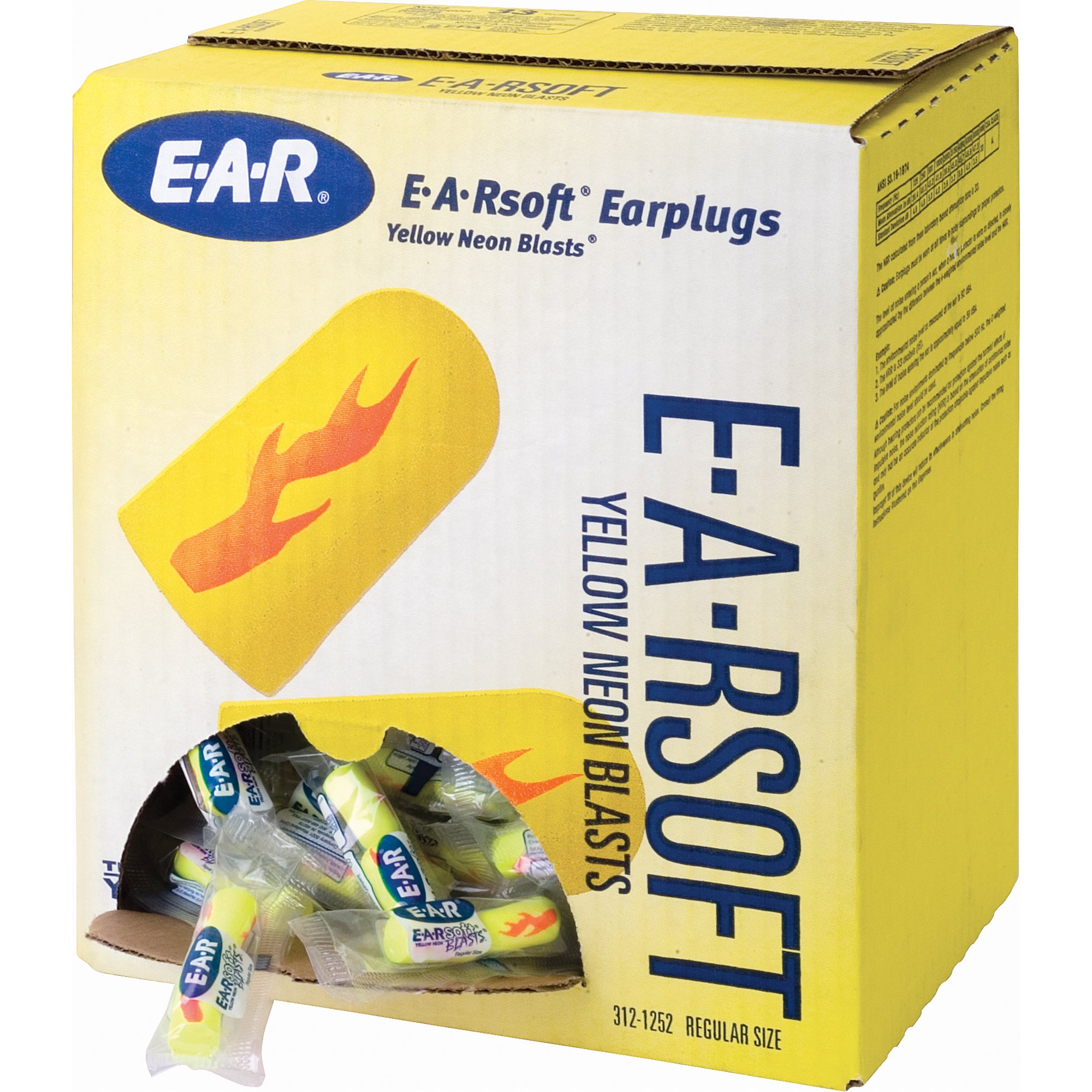 E-A-Rsoft Yellow Neon Blasts Earplugs - SJ427