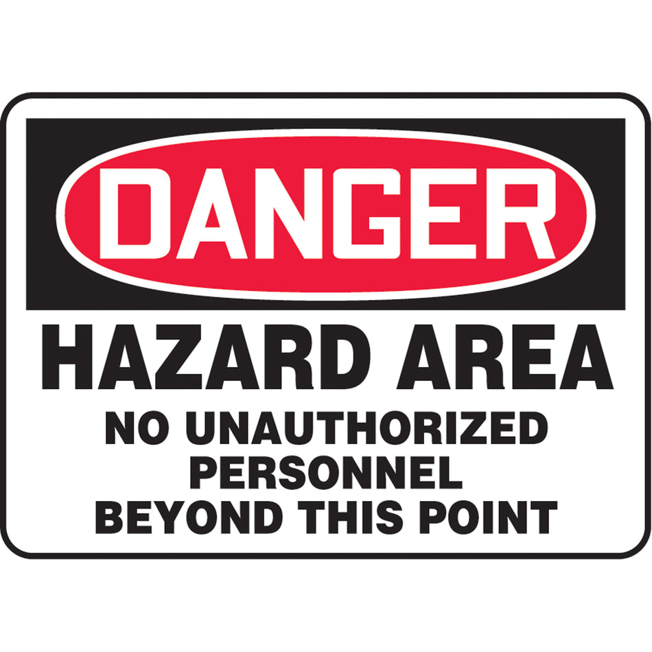 ""Hazard Area"" Sign - SJ578