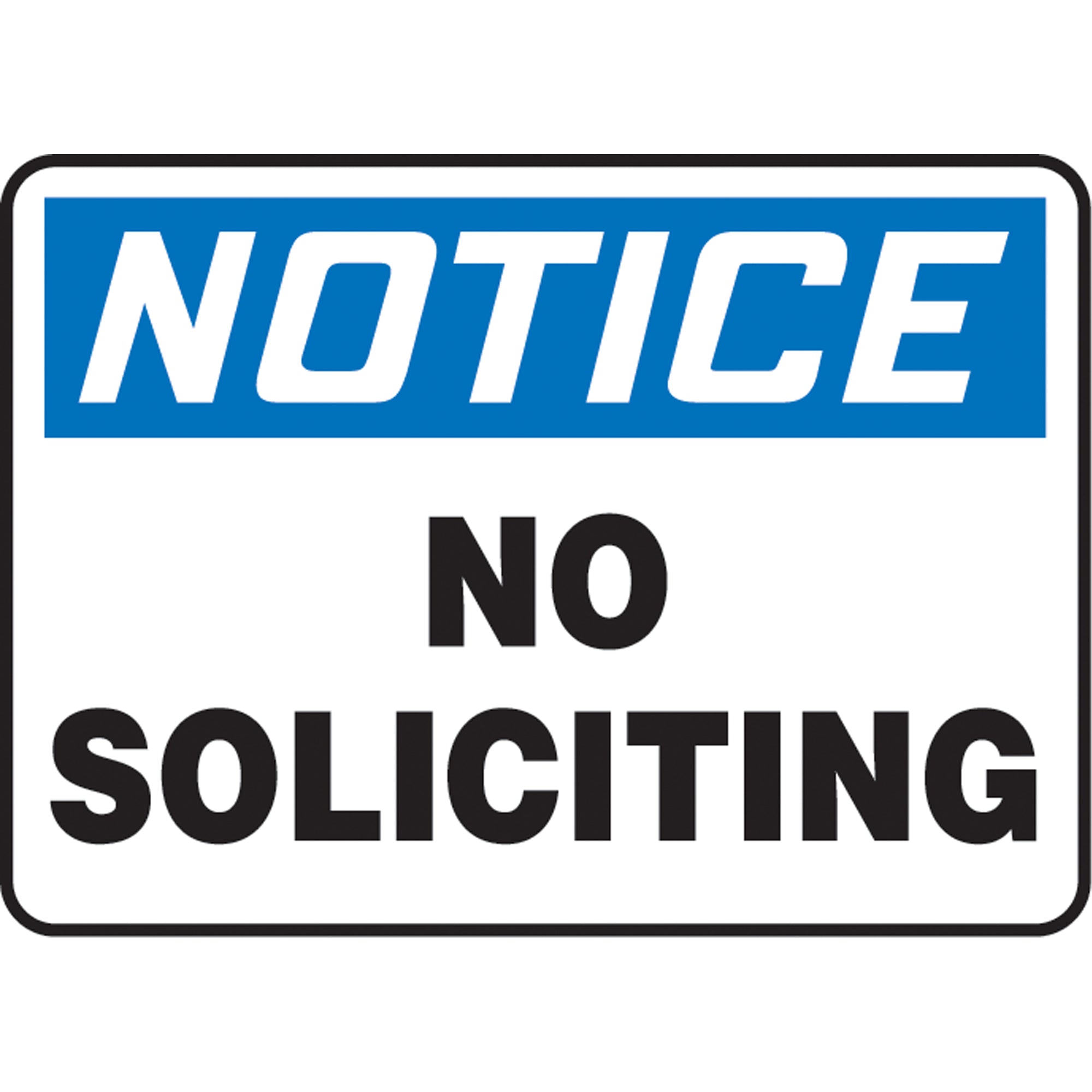 ""No Soliciting"" Sign - SJ794