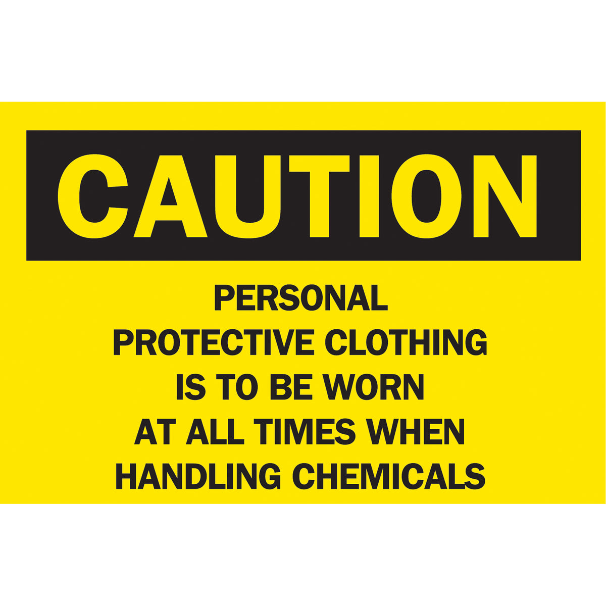 ""When Handling Chemicals"" Sign - SK002