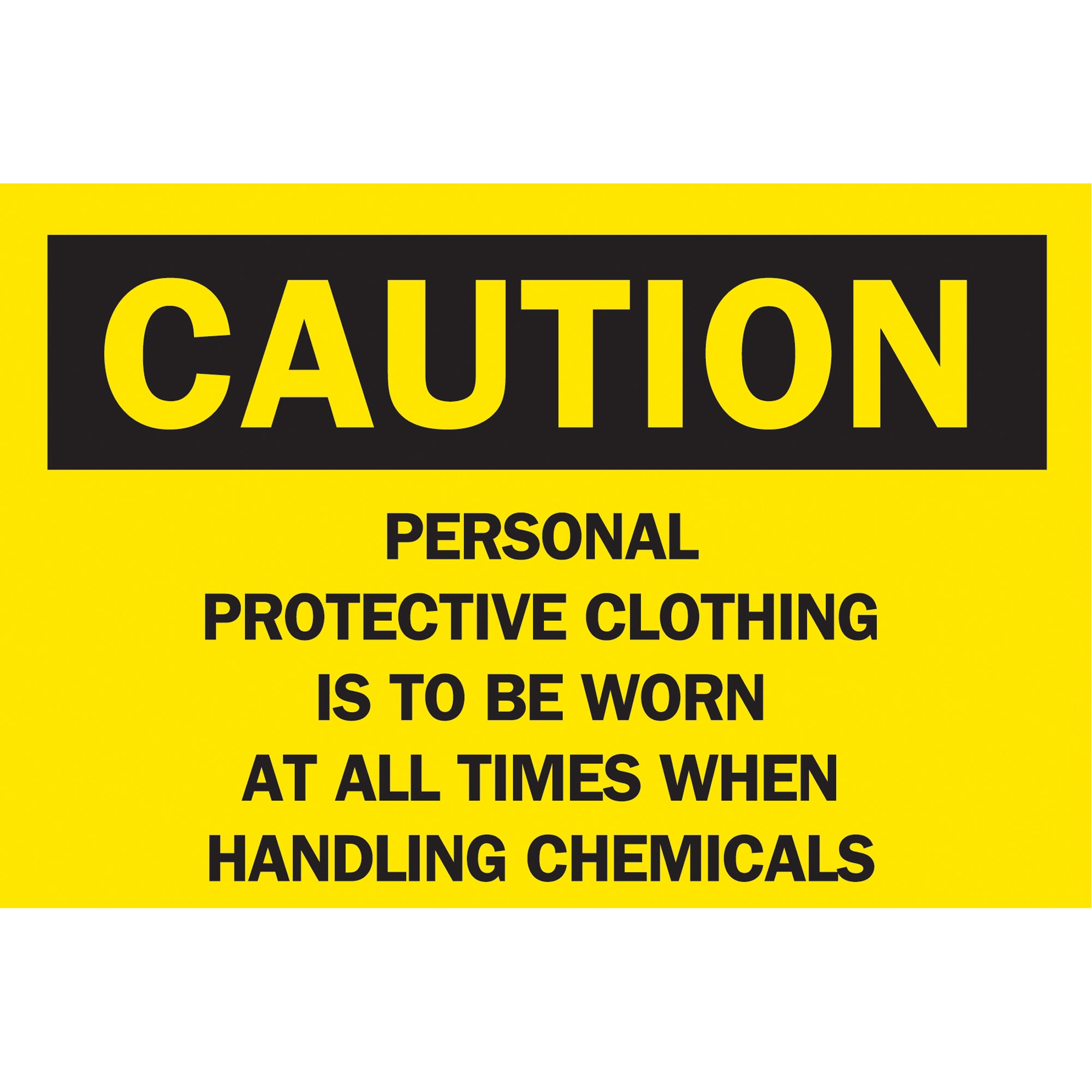 ""When Handling Chemicals"" Sign - SK002
