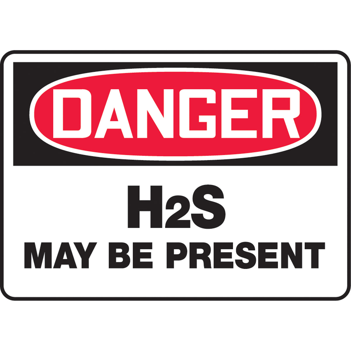 ""H2S May Be Present"" Sign - SK329