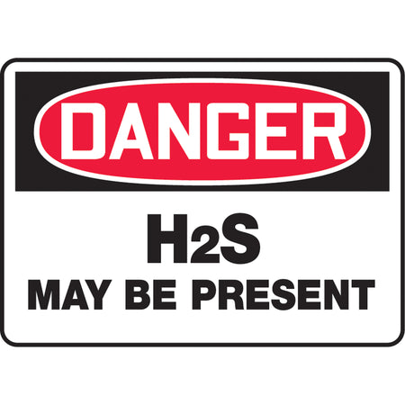 ""H2S May Be Present"" Sign - SK329