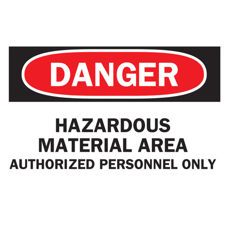 ""Hazardous Material Area"" Sign - SK361