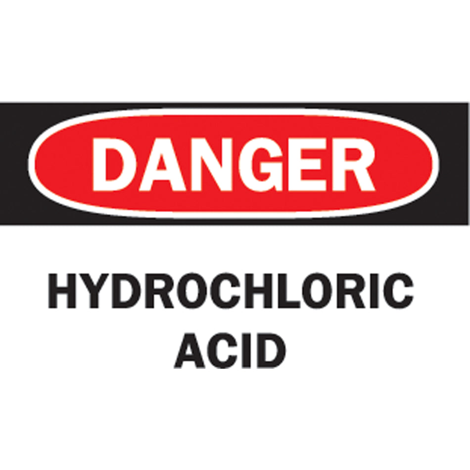 ""Hydrochloric Acid"" Sign - SK402