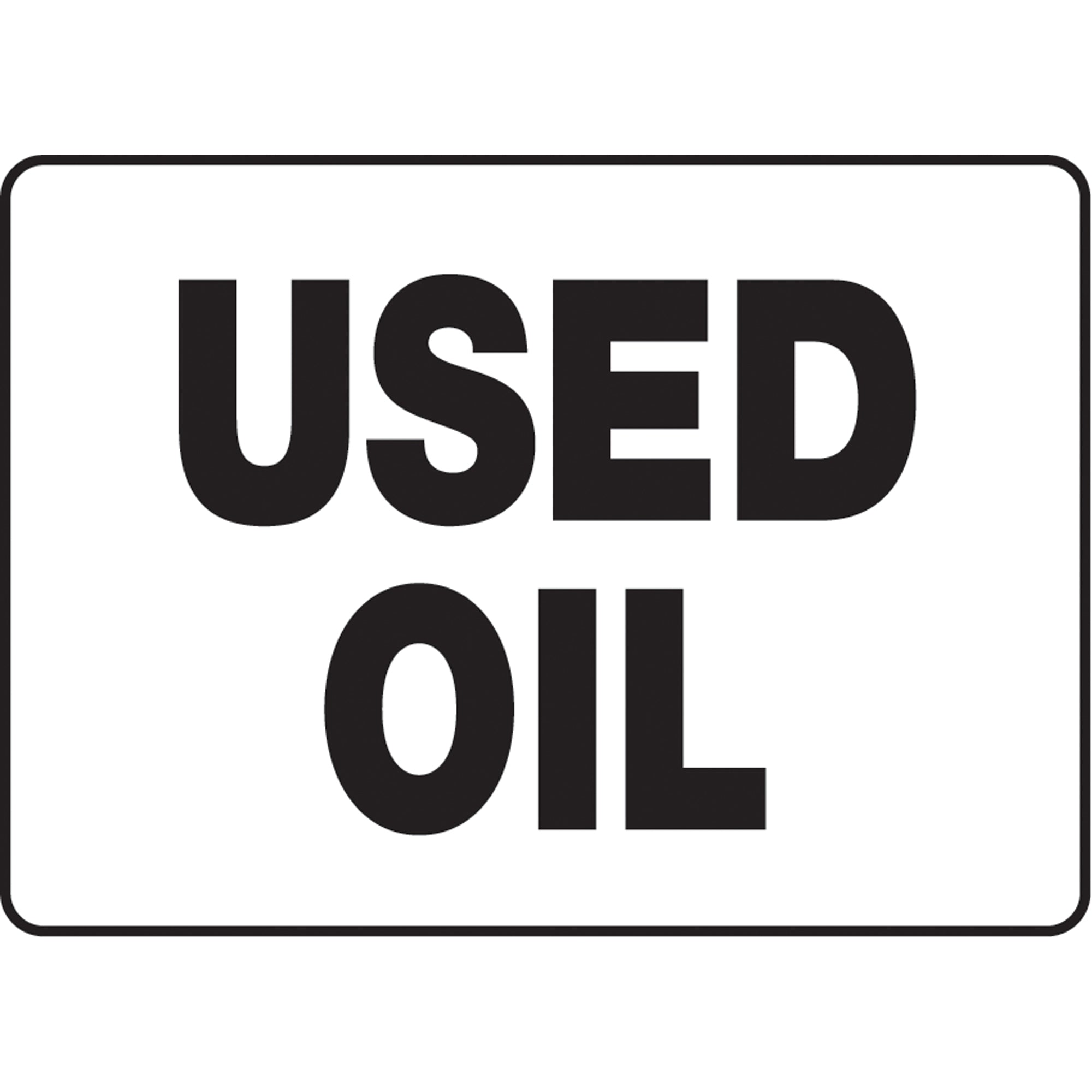 ""Used Oil"" Sign - SAD148