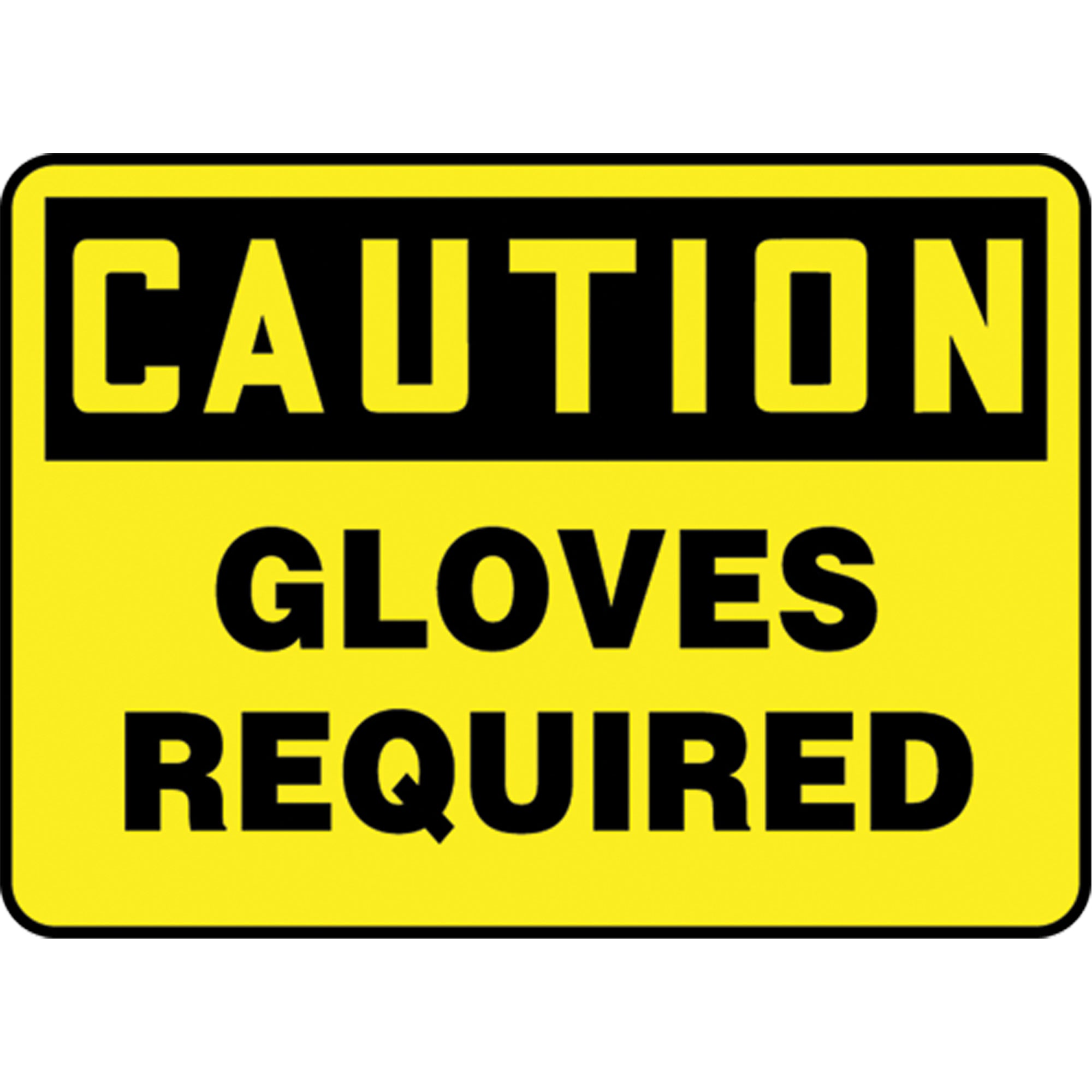 ""Gloves Required"" Sign - SK773
