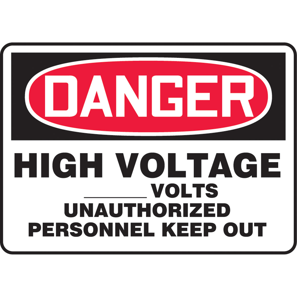 Customizable ""High Voltage"" Sign - SL177