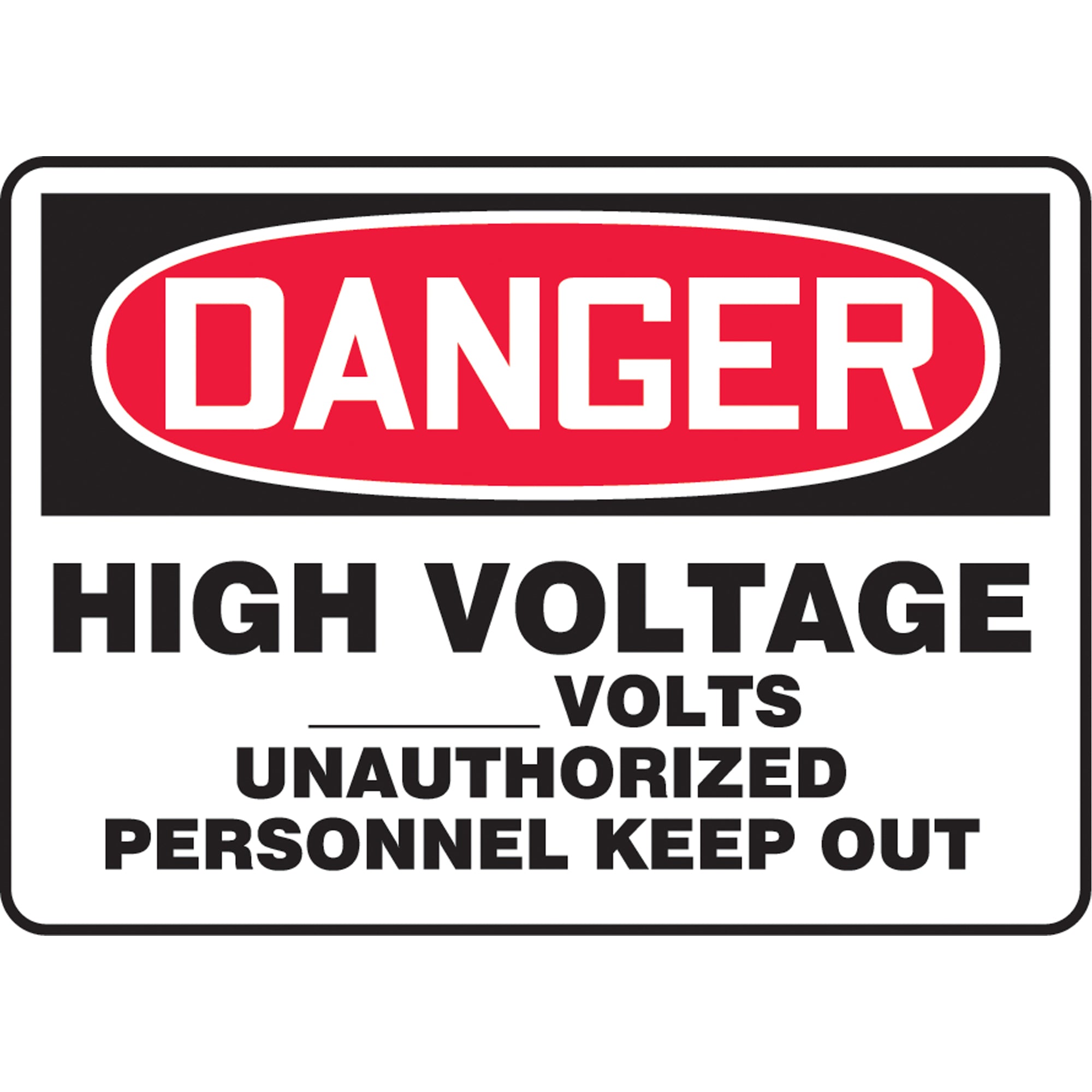 Customizable ""High Voltage"" Sign - SL177