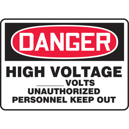 Customizable ""High Voltage"" Sign - SL177