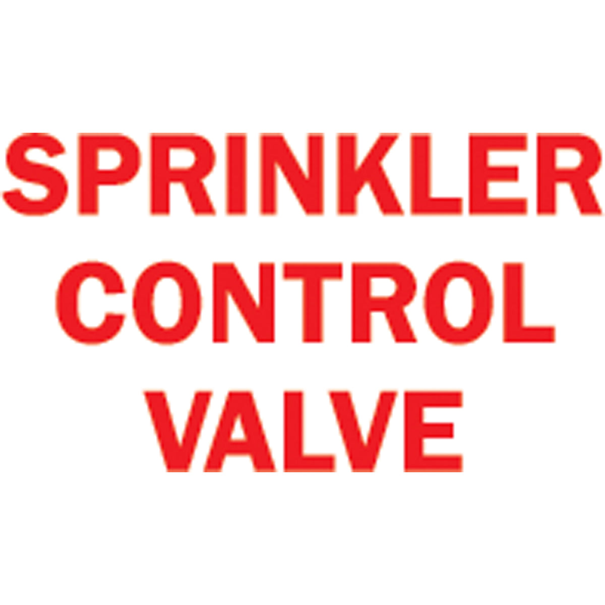 ""Sprinkler Control Valve"" Sign - SL677